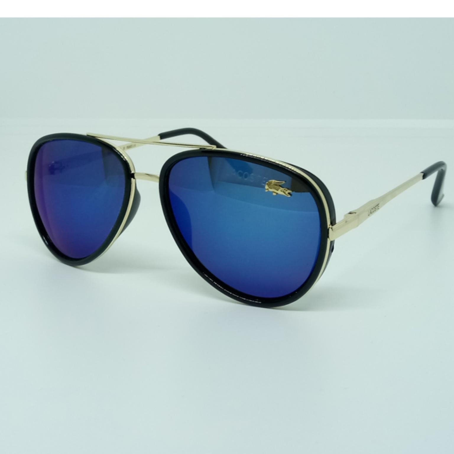 BLUE LENS WITH GOLDEN FRAME UV400 PROTECTED PILOT SHAPE SUNGLASS FOR MEN AND WOMEN | SGM-14 |