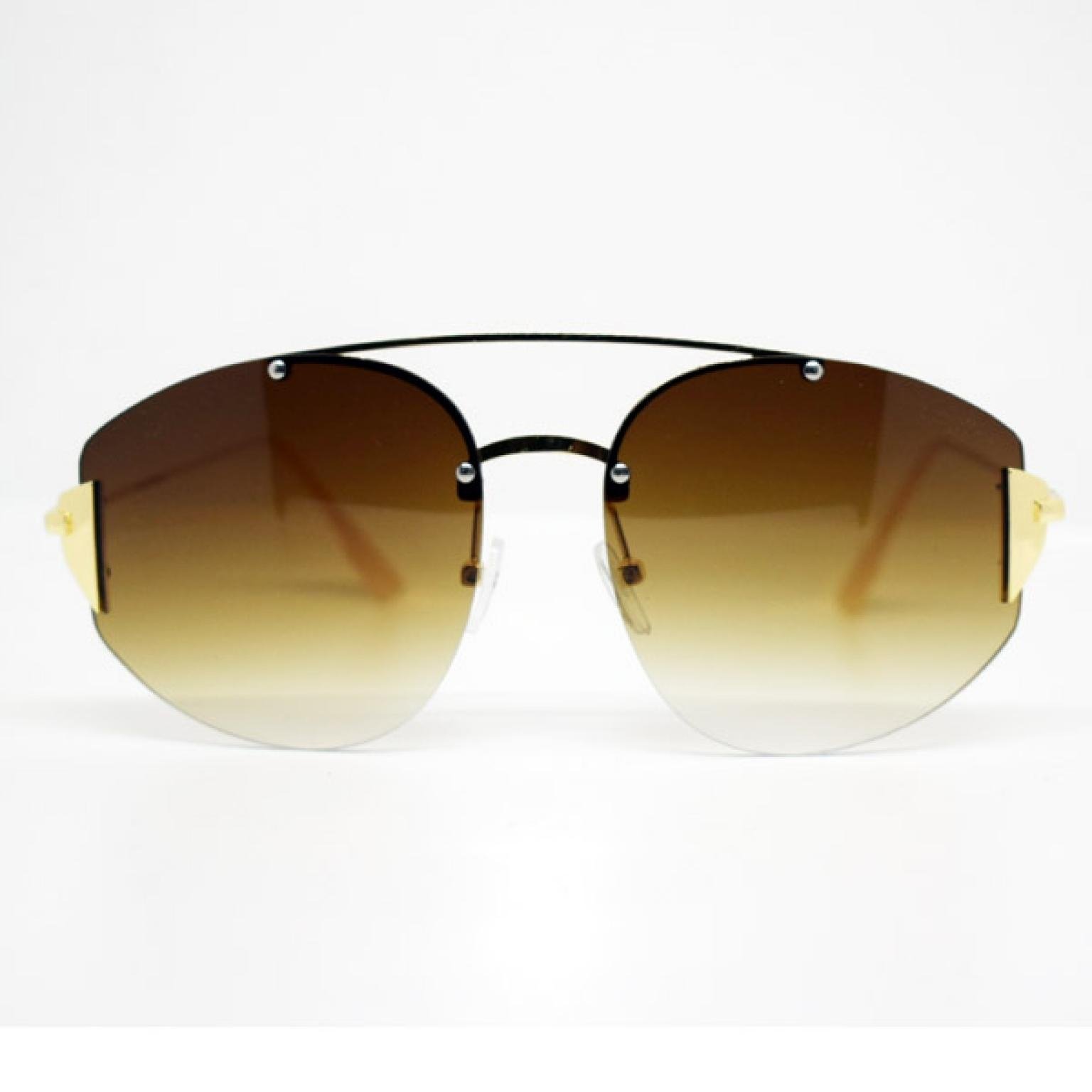 LADIES TRENDY SUNGLASS BROWN LENS WITH GOLDEN FRAME FOR WOMEN |SGM-90|