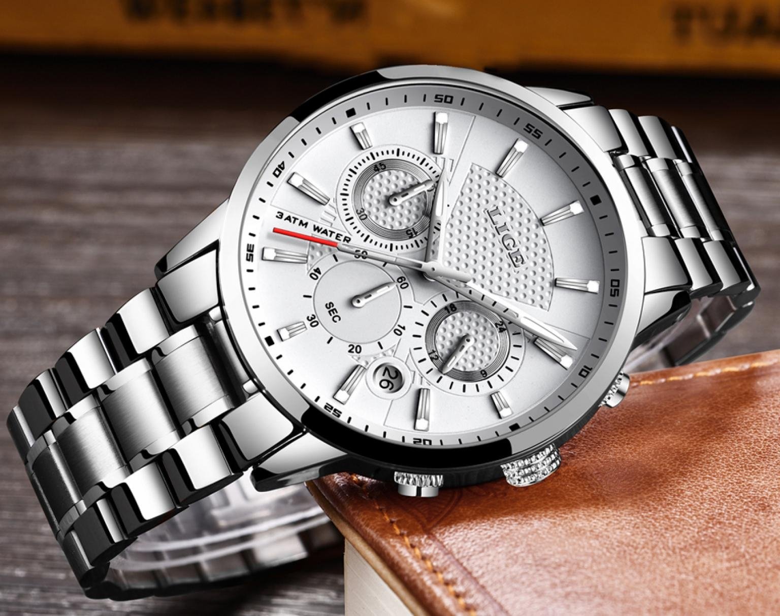 LIGE Original Brand Mens Watches Top Brand Luxury Fashion Quartz Watch ...