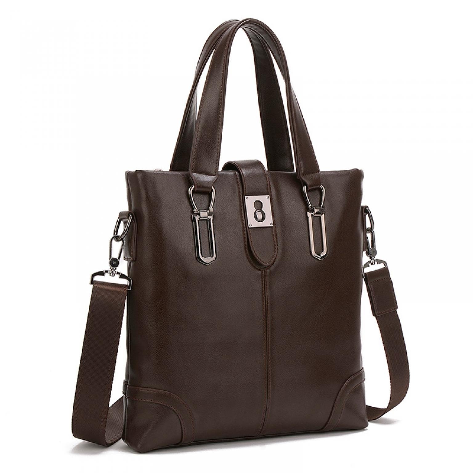 Hot selling leather briefcase for men women new design top quality men shoulder leather briefcases Side Bag