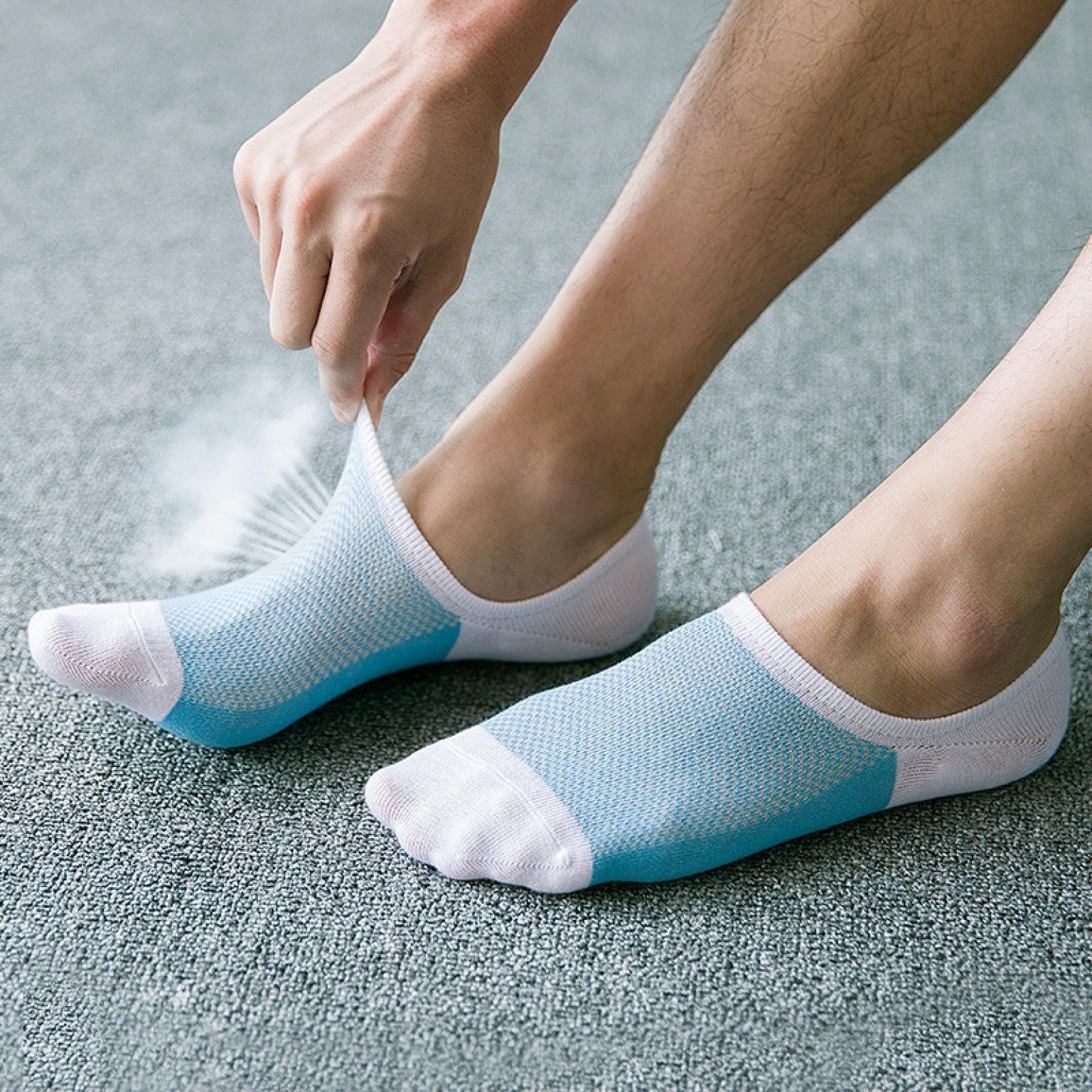 New Fashion Bamboo Fibre Non-slip Silicone Invisible Boat Compression Socks Male Ankle Sock Men Meias Cotton Socks Hot