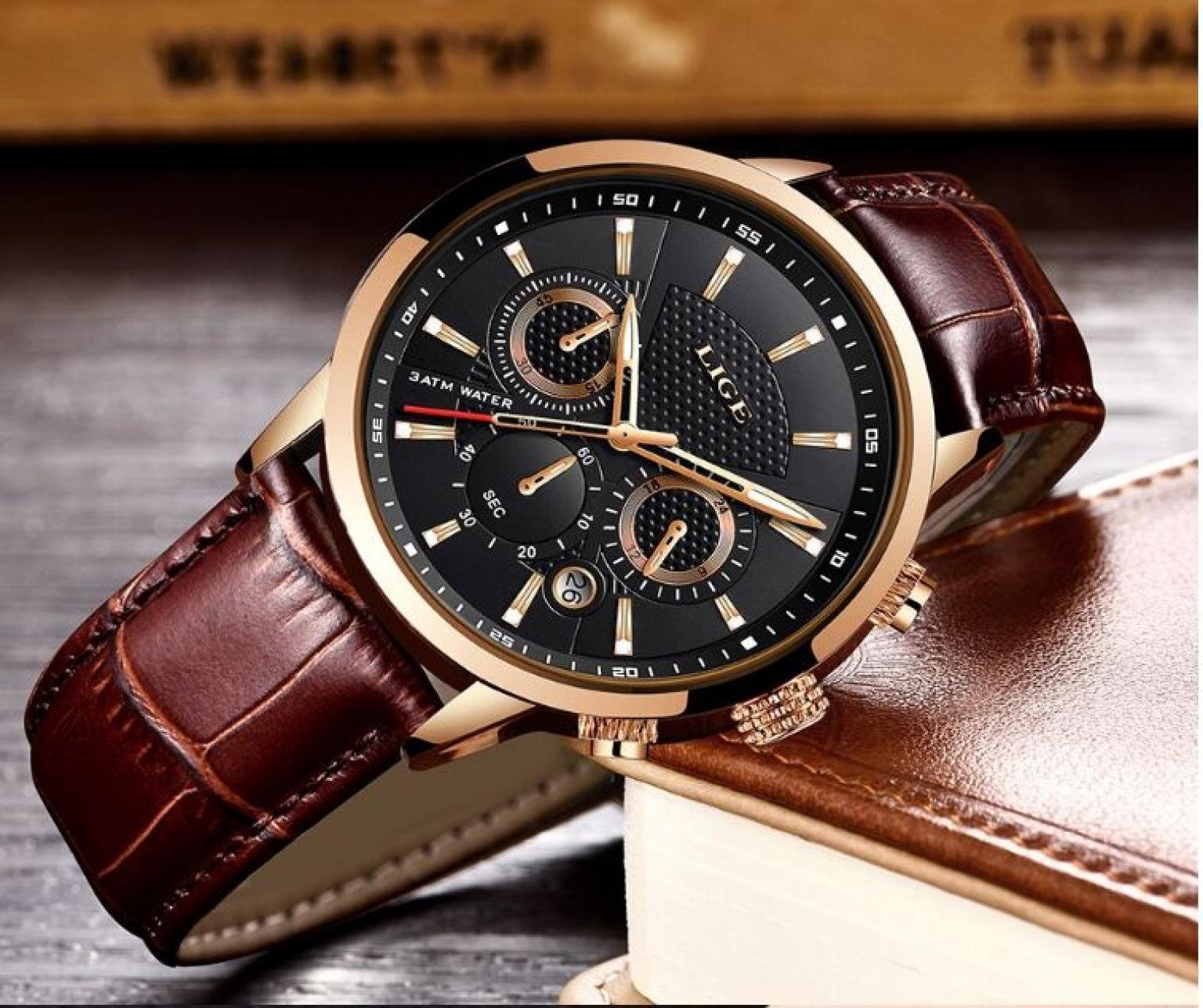LIGE Top Brand Luxury Military Analog Quartz Watch Men's Sport Wristwatch 2020 Men Waterproof Watches