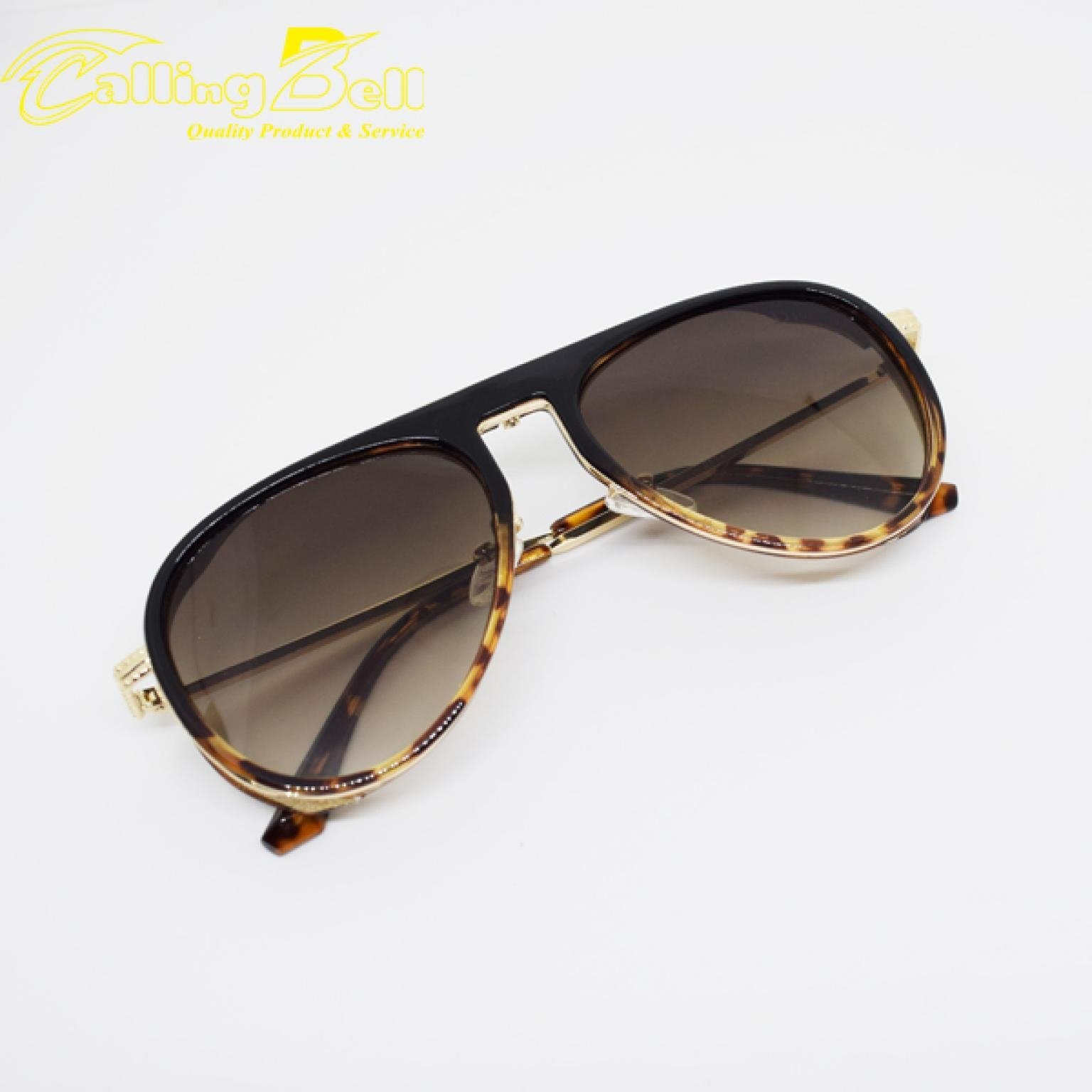 Unique Design Stylish Unisex Most Trendy Sunglass For Men Women Uv400 Protected With Brown colour Golden Frame Full Metal Body
