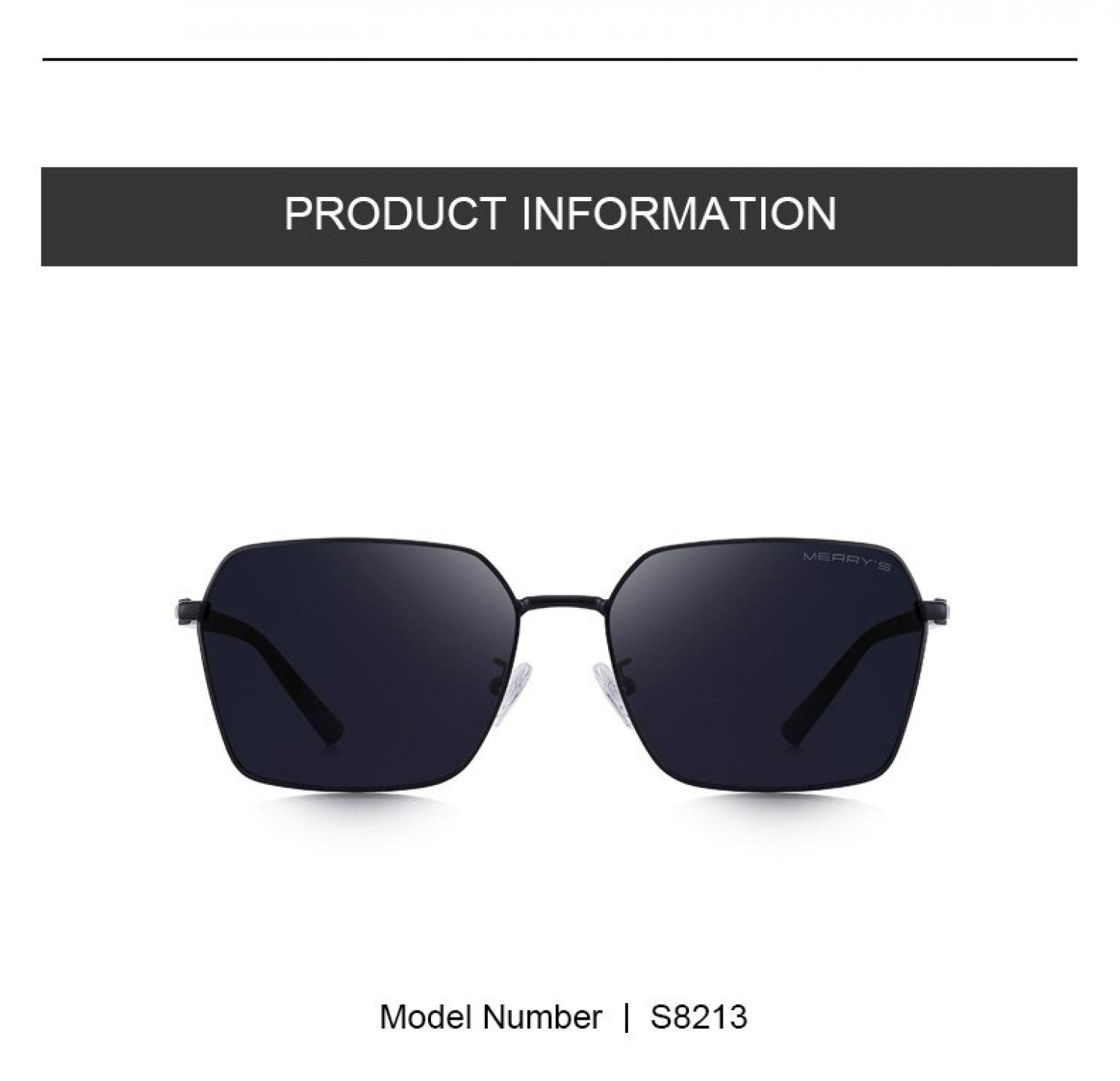 MERRY'S Men Classic HD Polarized Sunglasses Luxury Brand Sun glasses For Driving TR90 Legs UV400 Protection Original Brand 