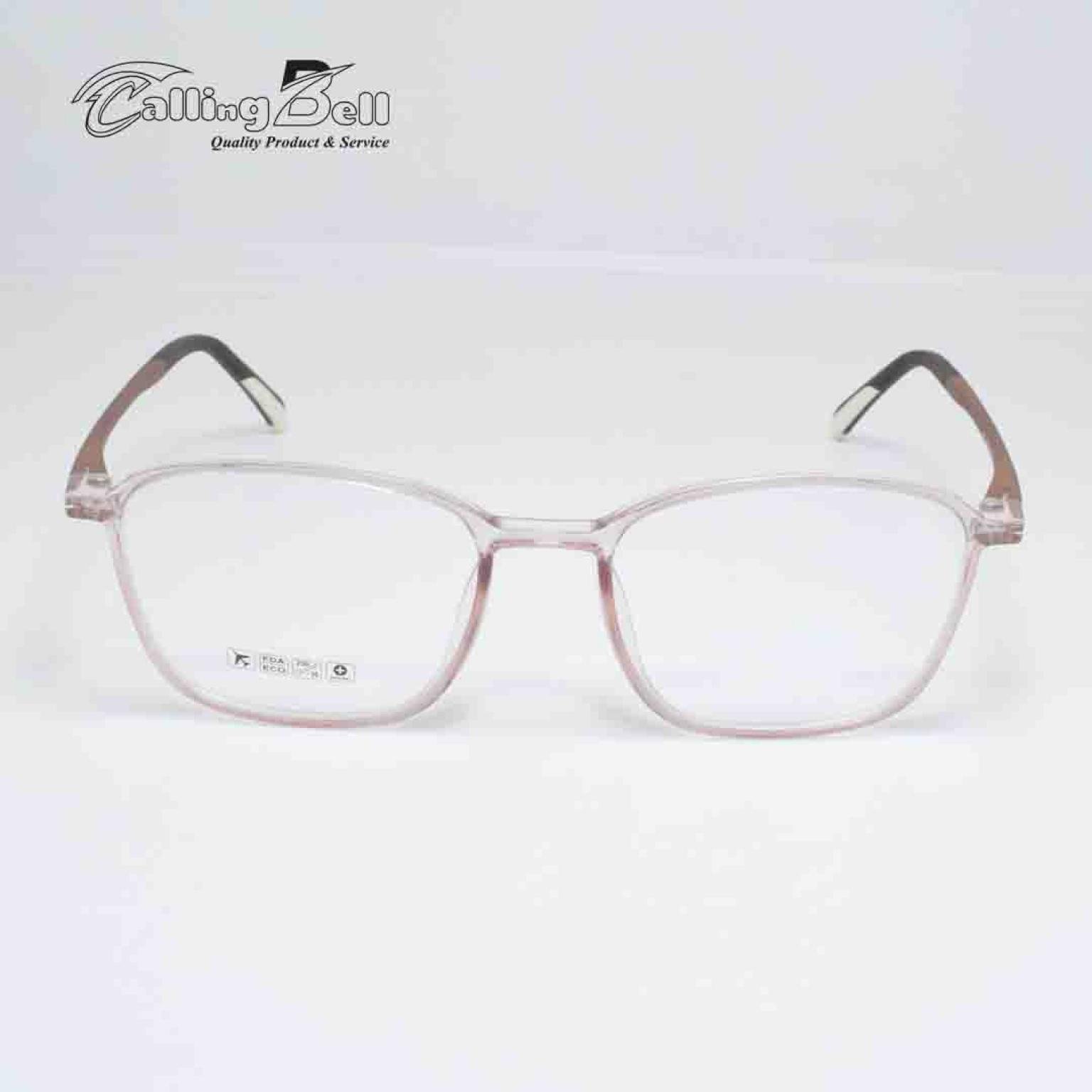 TRANSPARENT UNISEX TRENDY RECTANGULAR EYE GLASSES FOR MORE STYLISH MEN WOMEN PASTEL PINK COLOR