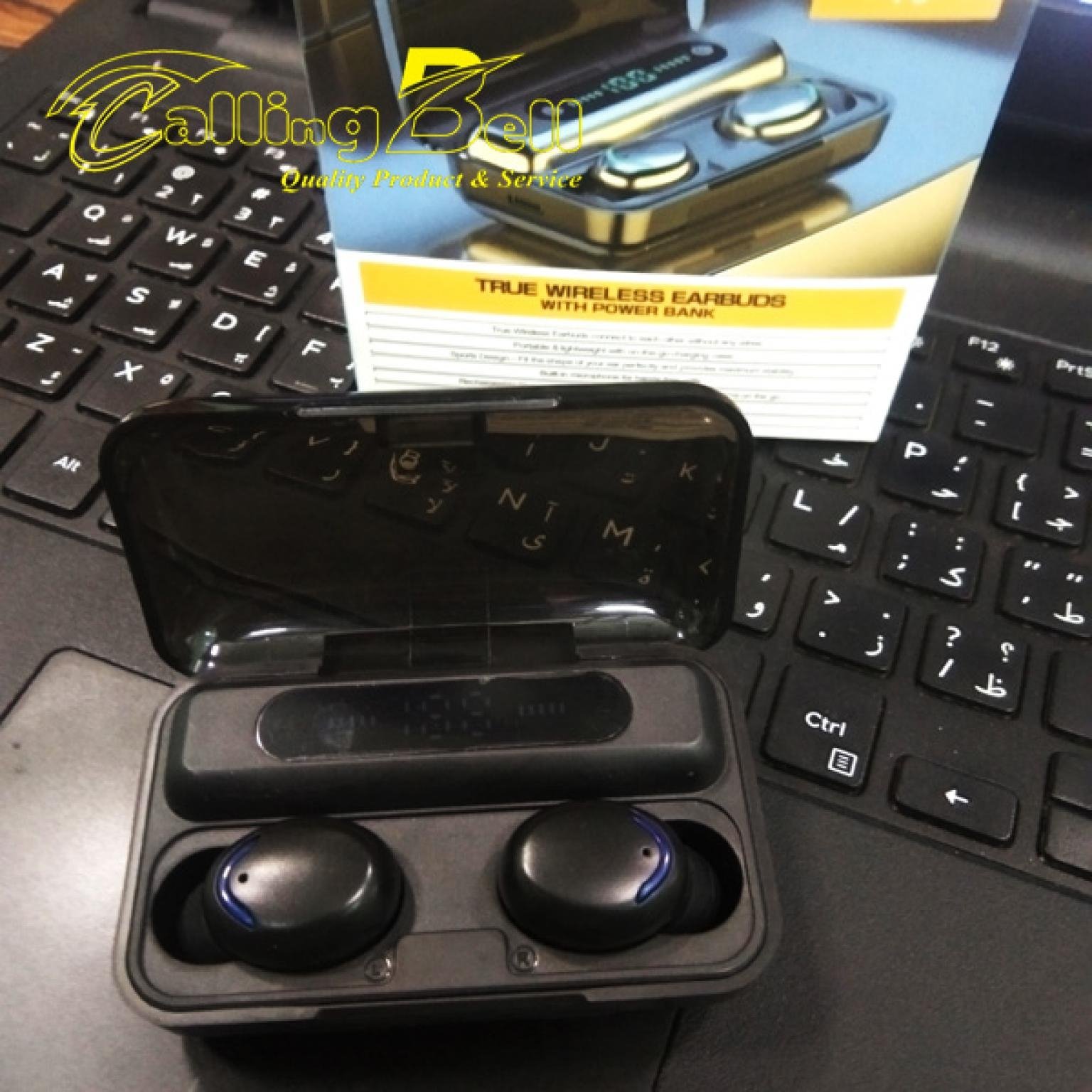 M10 TWS Bluetooth Headphone HD LED Display Waterproof Earbuds With Dual Microphone & Power Bank