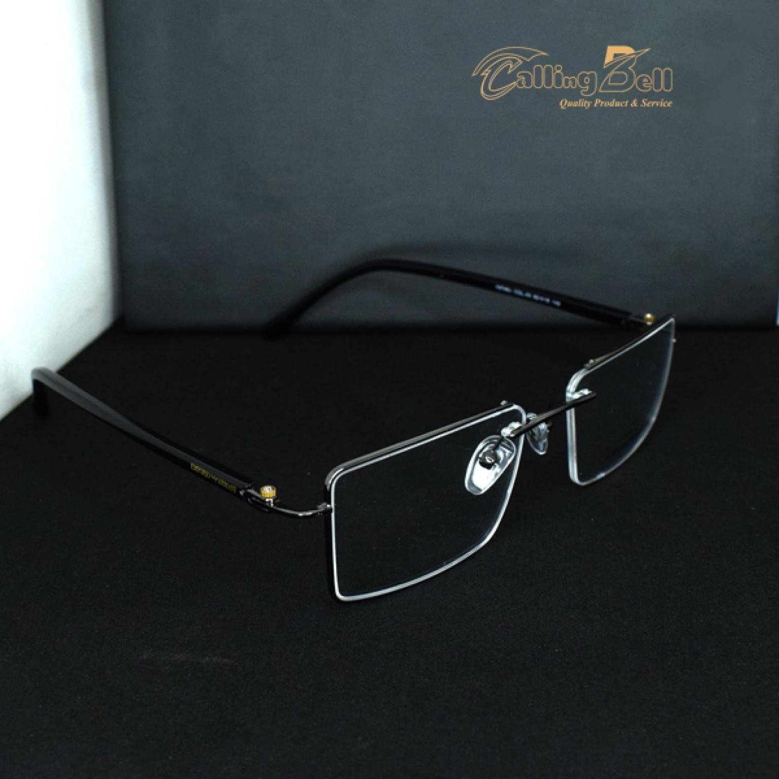Half Rim Golden Black Frame Metal Eye Glasses For Men Women Prescription Optics