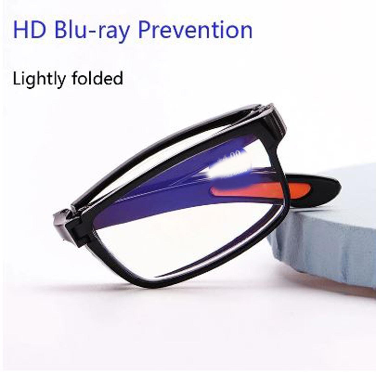 Portable Folding Blue - Proof Reading Glasses Ultra-Light Eye-Protecting Reading Glasses