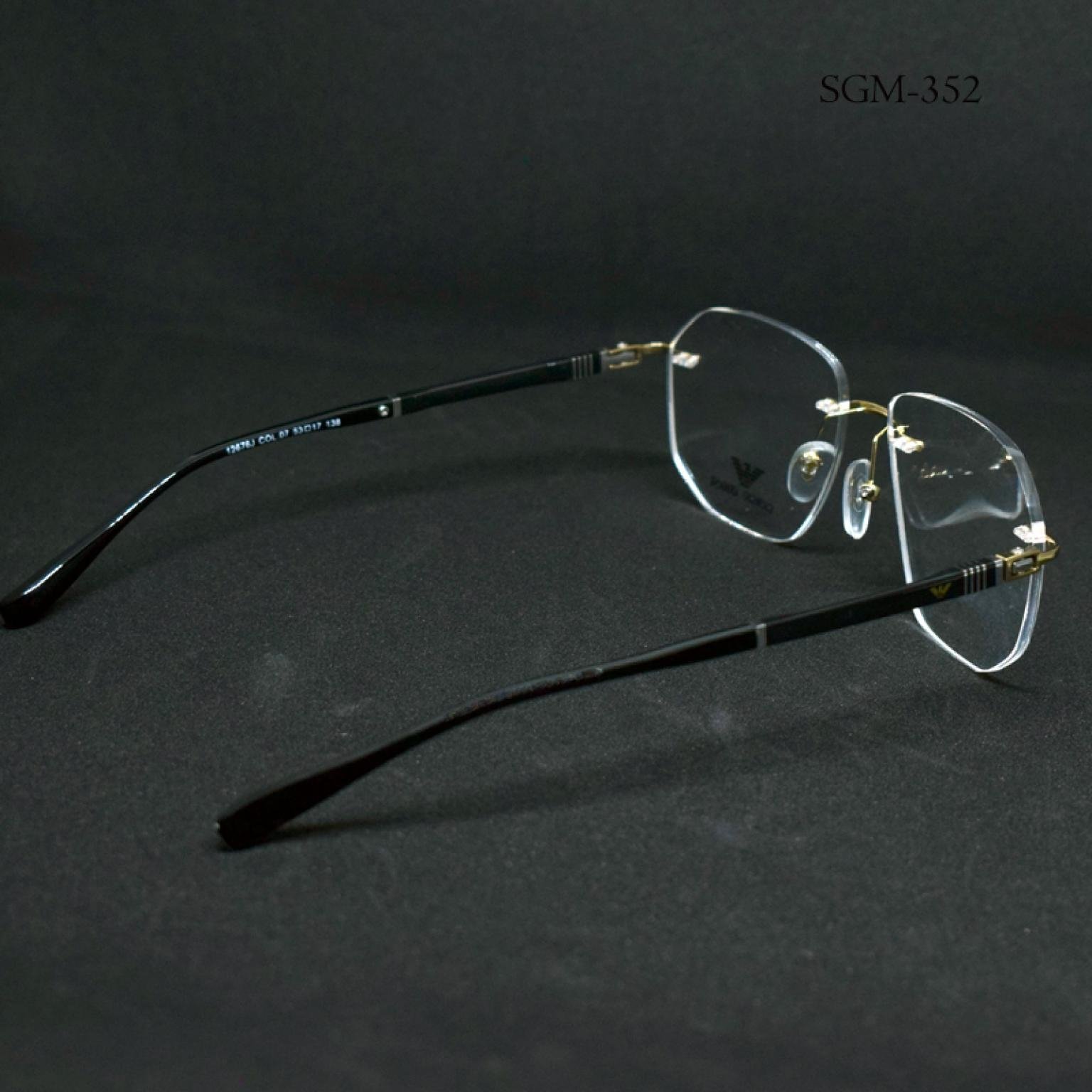 Oval Shape Rimless Optical Frame For Men Women Prescription Glasses