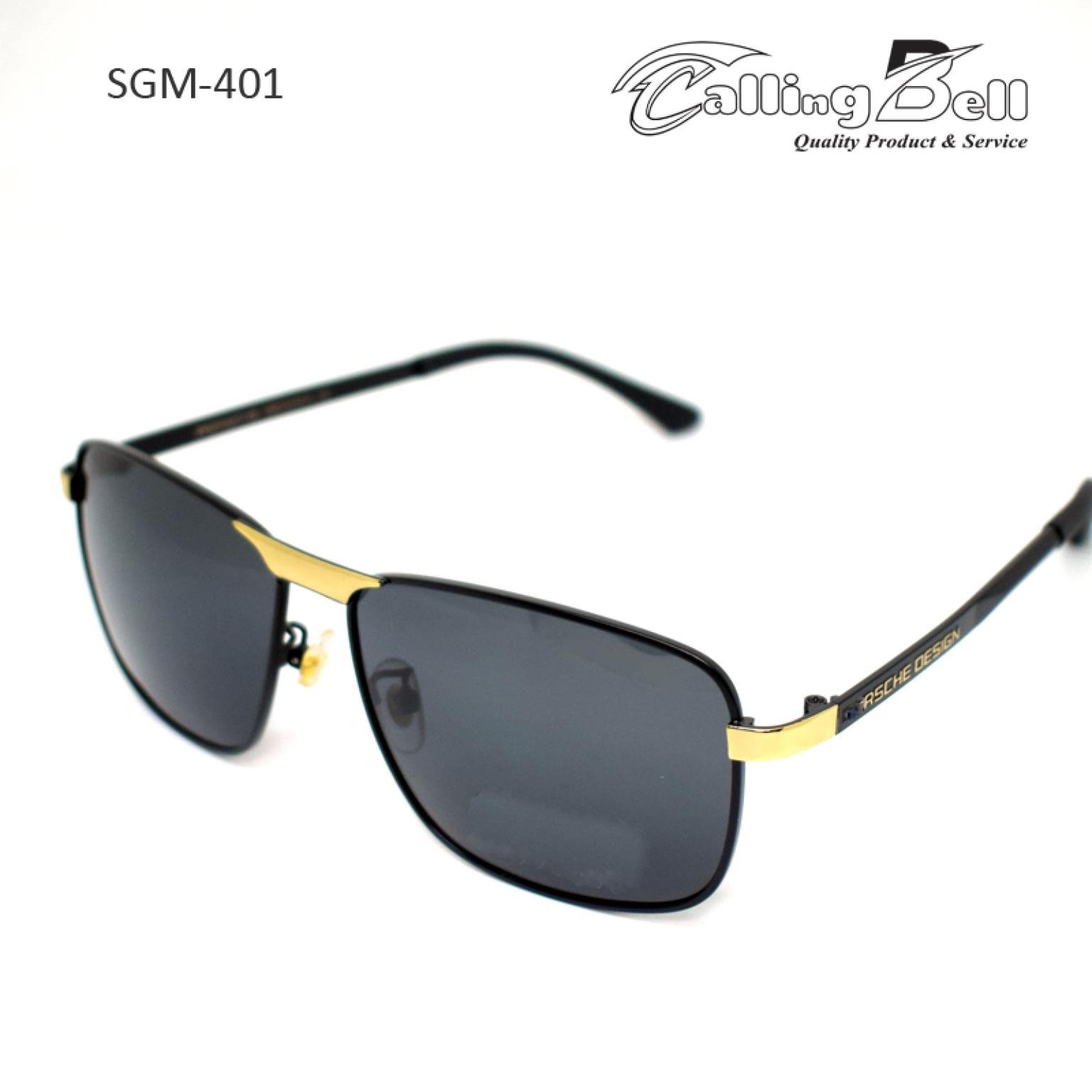 Premium Quality Porsche Design Polarized Sunglasses With Black Golden Frame 
