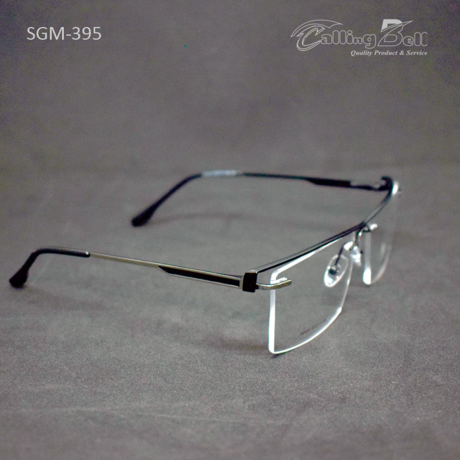 Black Silver Frame Unique Design Rimless Frame For Men Women Optical Glasses