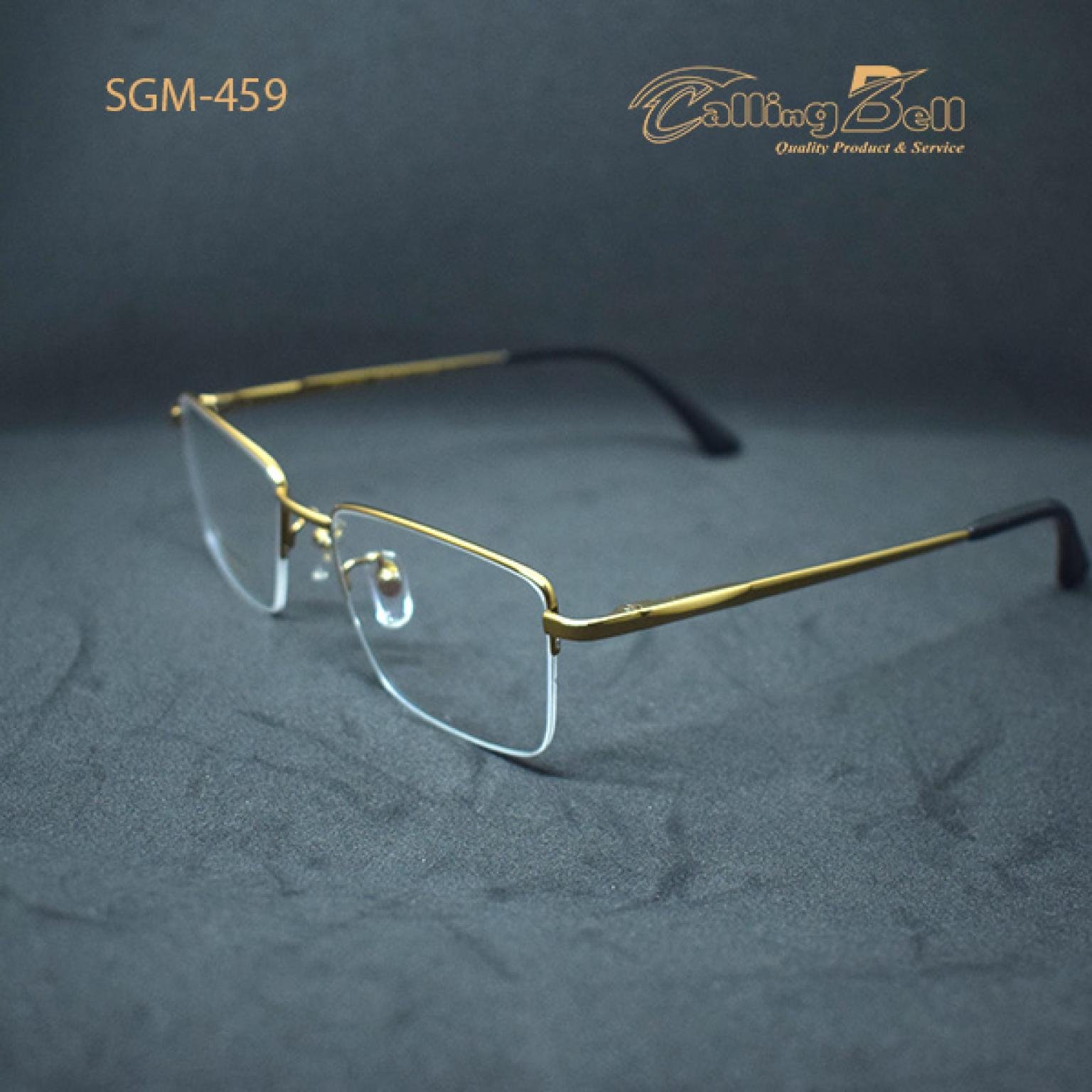 Premium Quality 18k Titanium Gold Color Half Rim Frame For Business Class Mens